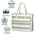 Oscaurt Women's L Polyester Beach Tote Handbags Green